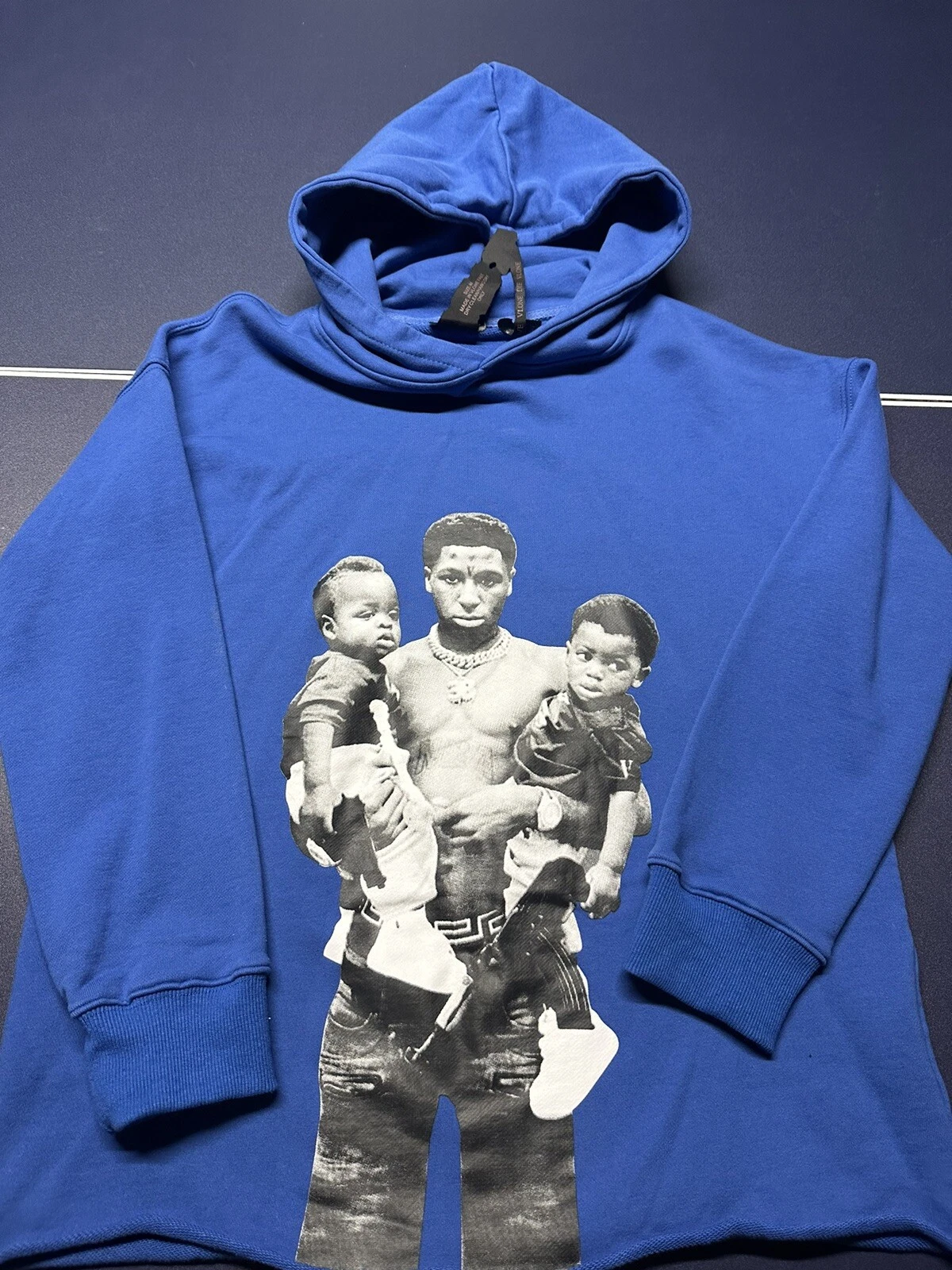 SAINT LAURENT (YSL) Felpa con cappuccio blu High Street Wear V taglia M US