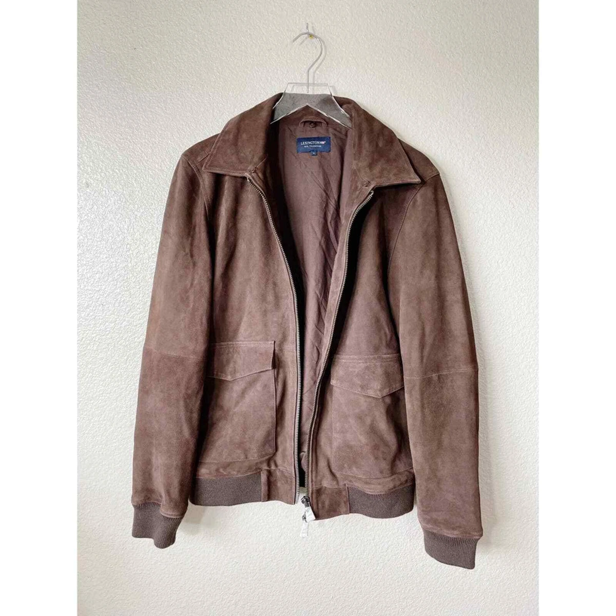 Brooks brothers suede bomber deals jacket
