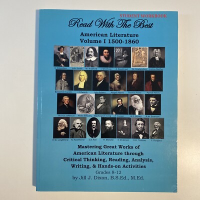 Read With The Best - American Literature Volume 1 Student Workbook By Jill Dixon