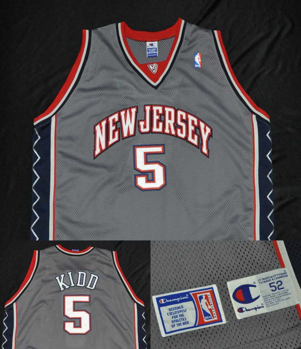 Jason Kidd New Jersey Nets Champion Jersey Alt Sewn Authentic NBA