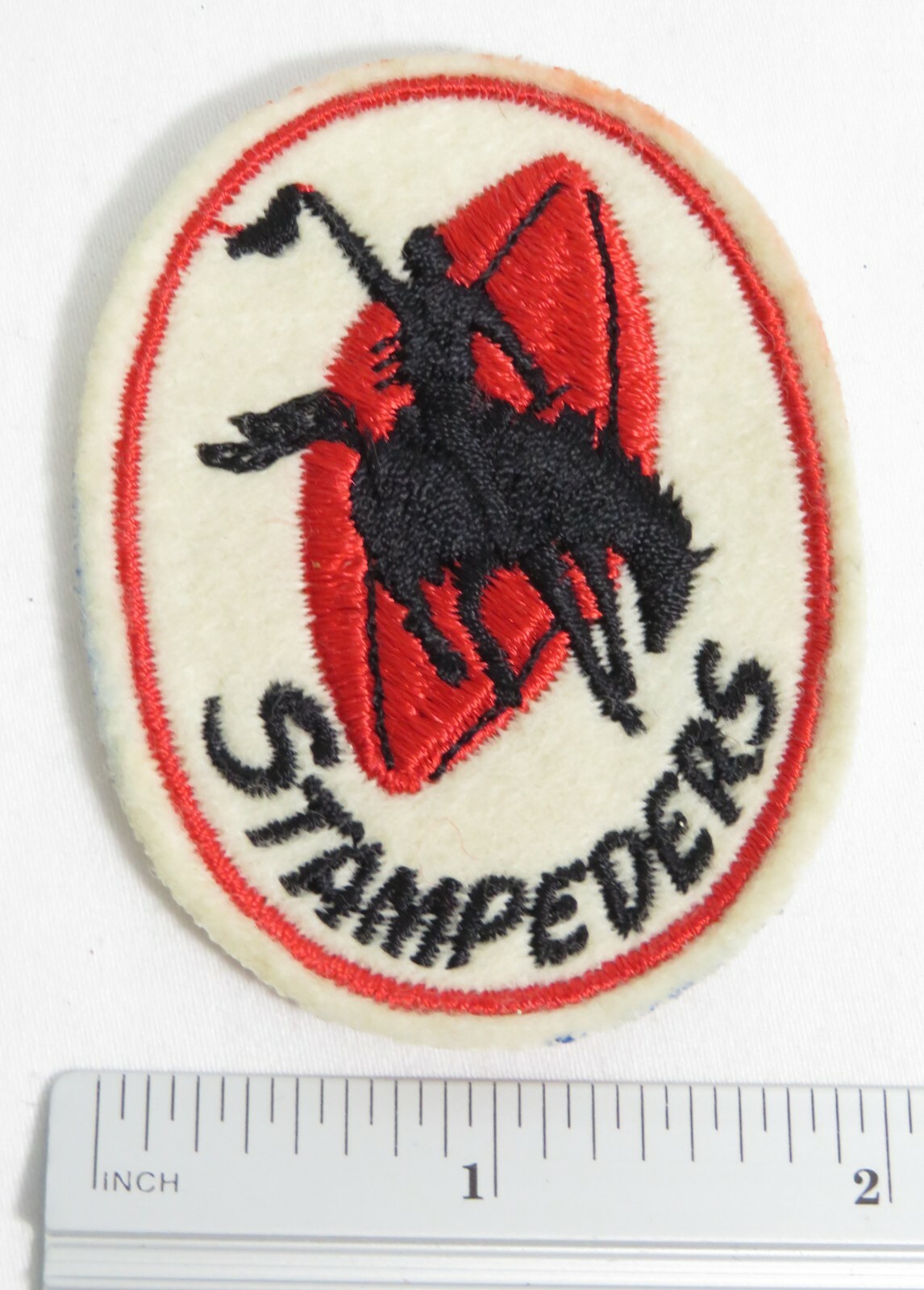 Vintage 1960's CFL Football Calgary Stampeders Embroidered SewOn Patch