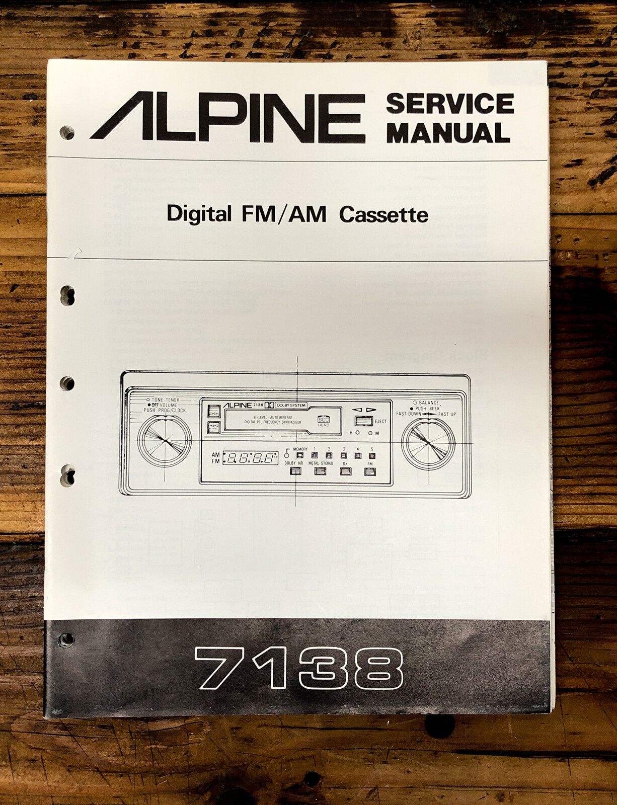 Alpine Model 7138 Car Radio / Cassette Service Manual *Original* | eBay