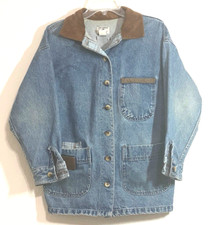 Jacket Vintage Calamity Jane Jeans Blue Denim Coat Women's Size M Button Usa
