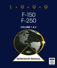 1999 Ford F150 & F250 Factory Service Shop Manual, 2 Vol. Set on USB - 20990