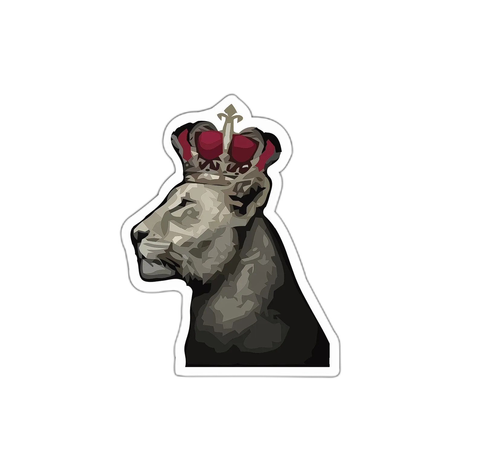 Lioness Royalty Crown Sticker Decal