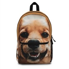 School Backpack, Cute Dog Backpack, Smiling Dog Backpack, Boy/Girl School Bag