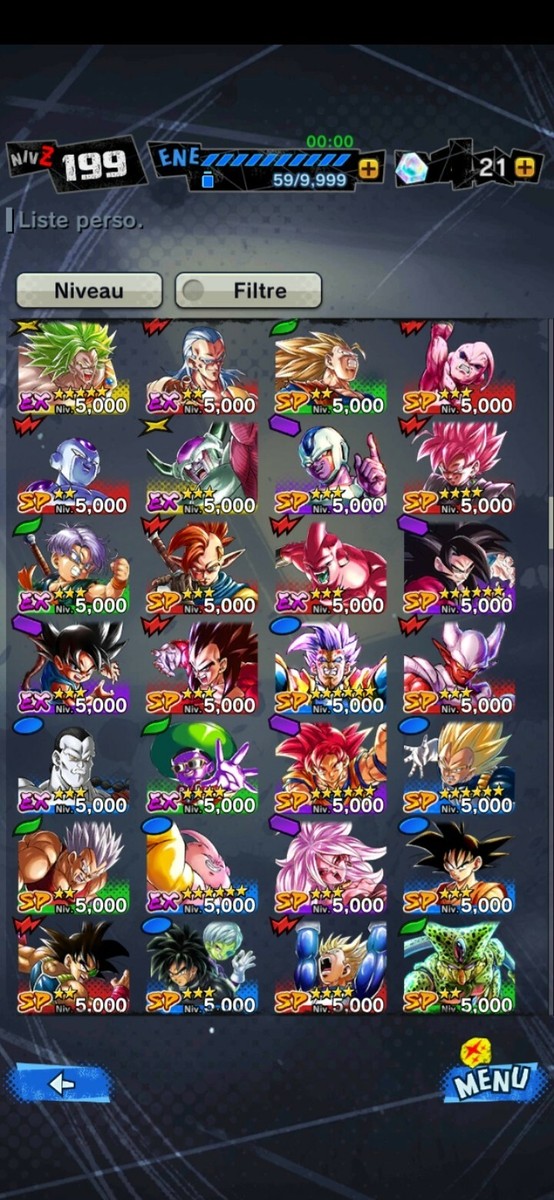 Compte Dragon Ball Legends – Android / Apple II – Neuf (compte Joueur)
