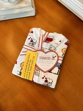 Pottery Barn Kids Peanuts Snoopy Hearts Nursery One Piece Pajama 9-12M NWT