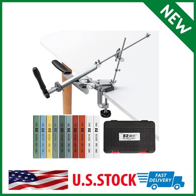 RUIXIN PRO RX-009 Professional Knife Sharpener with 10 Whetstones 360° Rot