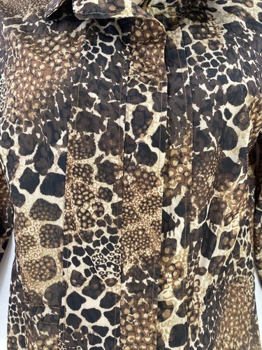 Westbound Woman Jacket Animal Print Lightweight Brown Cream 2X Womens - Picture 3 of 8