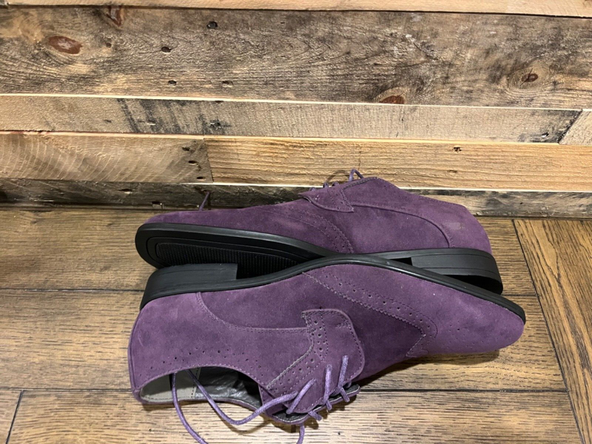 BRAVO/KING-3 Dress Shoe Classic Faux Suede Oxford Leather Lining Purple Sz 17 Amazon.com | bravo! Men Dress Shoe King-3 Classic Lace Up  main image 2
