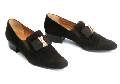 Casadei mocasines ante marrón oscuro Brown suede leaher loafers size 37.Italy