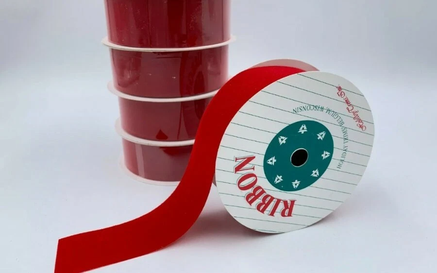 Red Velvet Ribbon Christmas Ready 1 1/4" x 9 FT (Pack of 2) - Image 3 of 4