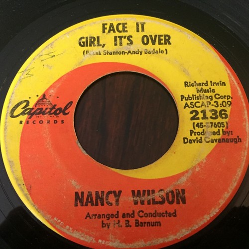 Nancy Wilson Face It, Girl, It's Over / The End of Our Love Northern Soul 1968 - 第 1/2 張圖片