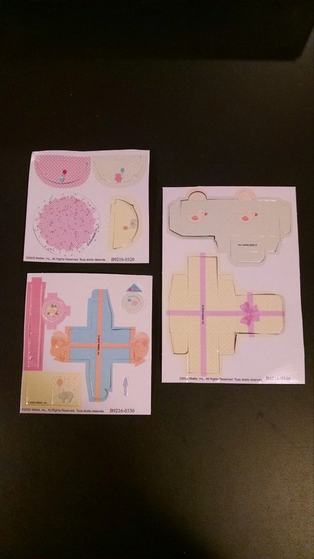 Barbie Happy Family Neighborhood Happy Birthday B9216 Cardboard Punch Outs