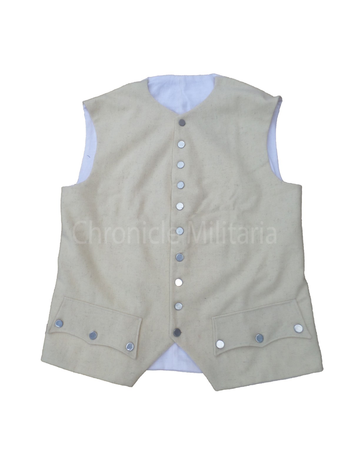 Revolutionary War 18th Century Men's Off white Waistcoat كايرو شوب