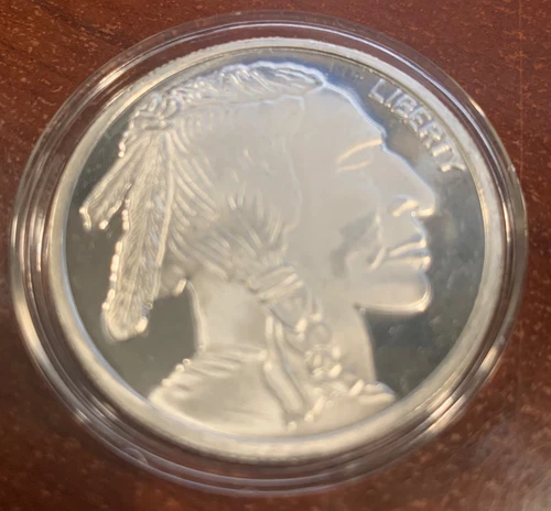 Indian Head/Buffalo Nickel  1 oz  .999 Fine  Silver Bullion Proof