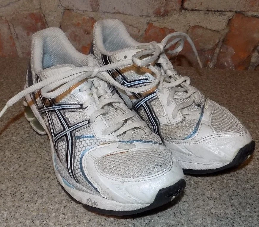 ASICS WOMENS SIZE 4.5 WHITE BLUE eBay