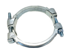 Dixon Valve 818 Double Bolt Clamp w Saddles Plated Iron fits 7-44/64" - 8-12/64"