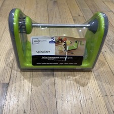 Mainstays 5 Pcs Spiralizer. Slices Vegetable Ribbons And Spirals green and gray