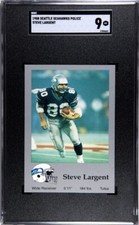 1988 Seattle Seahawks Police Steve Largent SGC 9 HOF SP Large Rare