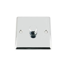 10 Amp 2 Way Push On/Off 400W (Max) Dimmer Switch Polished Chrome CLASSIC Plate