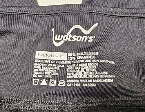 Mädchen Watson's Sports schwarze Elasthanshorts M (10-12) 66-75 Pfund - Bild 4 von 8