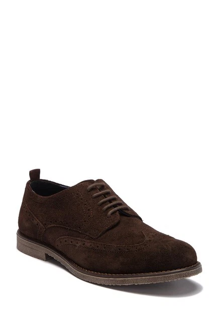 NWOT Joseph Abboud Shoes in Soft Textured suede Size 9 Joseph Abboud Hybrid Wingtip Oxfords, Navy - Blue | Casual  main image 2
