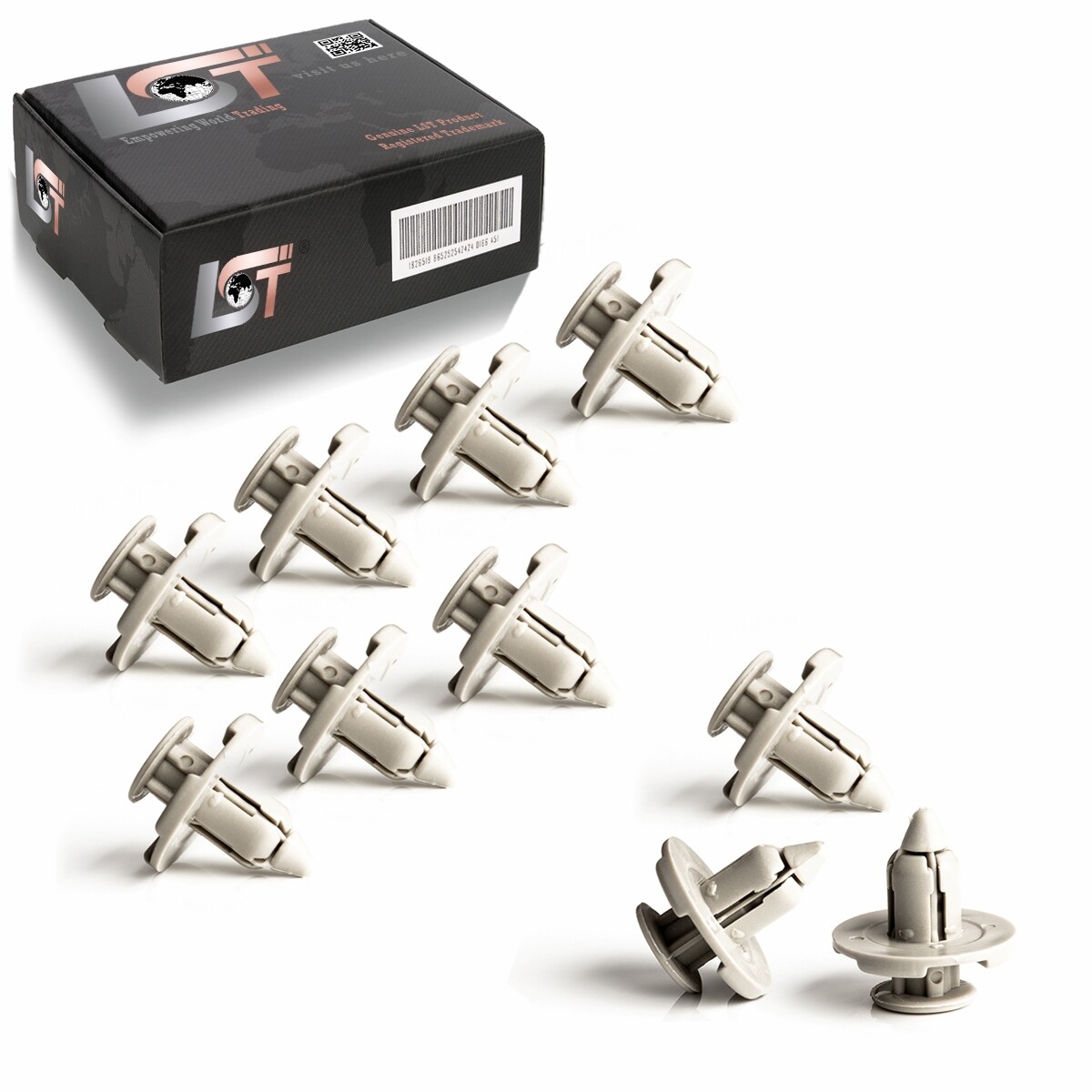 10x Side Skirt Fastening Clips for MITSUBISHI COLT in grey