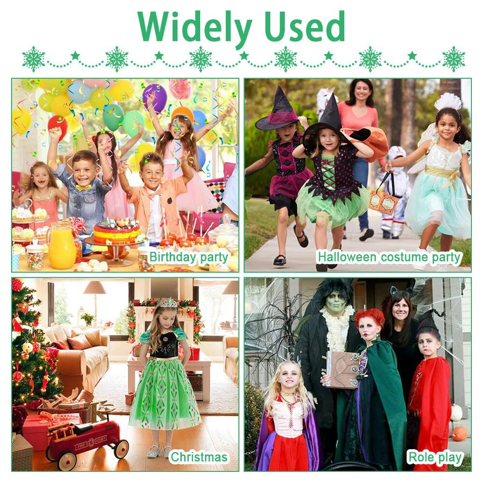 Kids Frozen Anna Princess Costume Christmas Party Fancy DressUp Outfit for Girls - Image 3 of 4