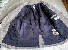 JANIE and JACK CLASSIC BOYS 3T BLAZER JACKET GRAYISH ALL LINEN COTTON LINED