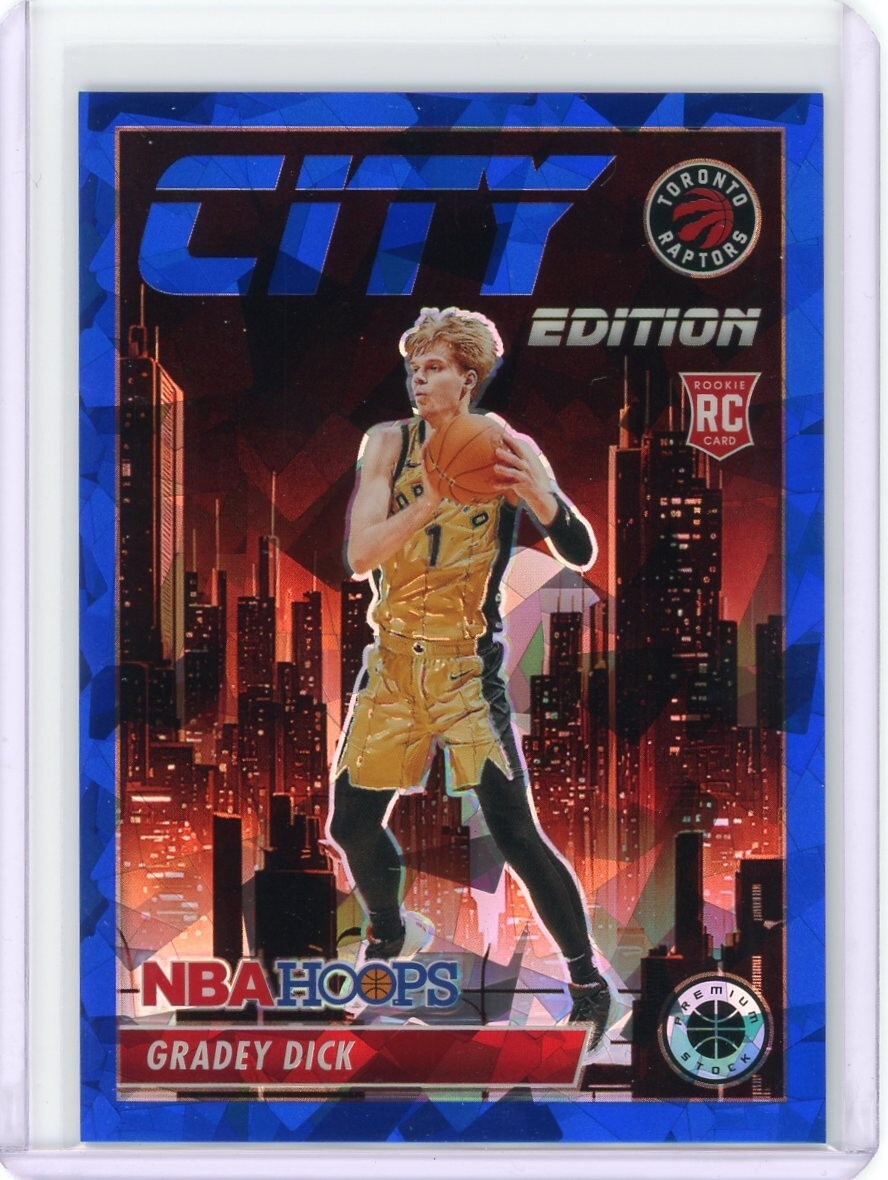 2023-24 NBA Hoops Premium Stock Gradey Dick City Edition Blue Ice /99 RC