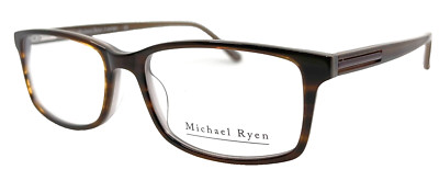 MICHAEL RYEN - MR-206 C1 57/18/150 - BROWN HORN / TAUPE NEW Authentic EYEGLASSES