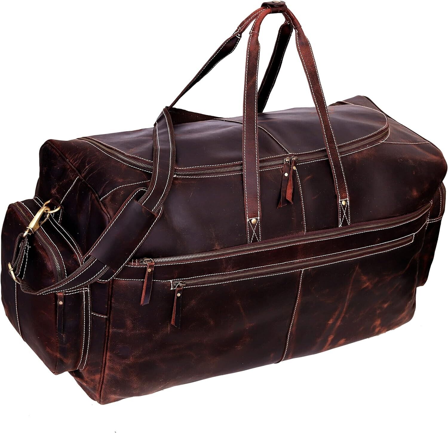 Large 28 inch duffel bags for men holdall leather travel bag overnight gym sport