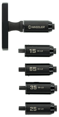 Wheeler FAT Stix Torque Wrench Kit 15-65 in-lb T-Handle 12 Bits Black 1136022