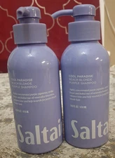 Saltair Cool Paradise Beach Blonde Purple Shampoo 2-Pack Lot 14 oz 414ml