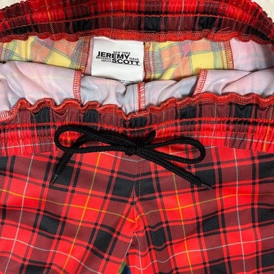 adidas x JEREMY SCOTT Red Check Pants Regular Size M Unisex Adults