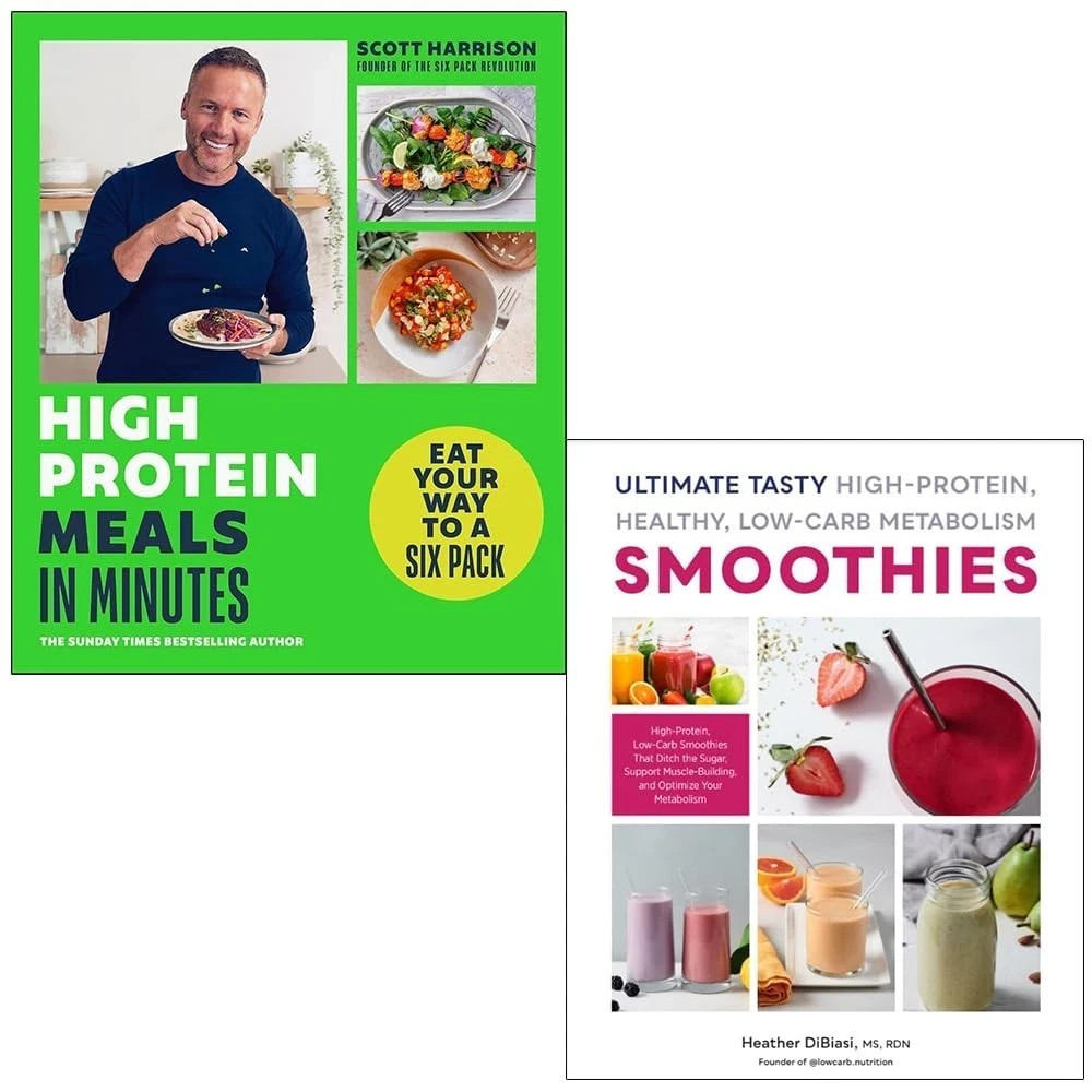 Ultimate Tasty High Protein Healthy,High-Protein Meals in Minutes 2 Books Set