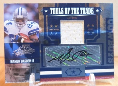 2007 PANINI ABSOLUTE MARION BARBER #1/5 TOOLS OF THE TRADE GAMEUSED PATCH AUTO 