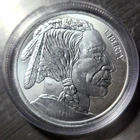 1 Troy Ounce Indian Head Silver Round  .999 Fine Silver Native American/Bison