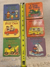 1990 Richard Scarry's ~ 6 mini board books ~ hard to find.  See Pics For Titles