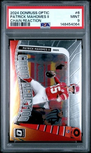 2024 PANINI DONRUSS OPTIC CHAIN REACTION #6 PATRICK MAHOMES II PSA 9