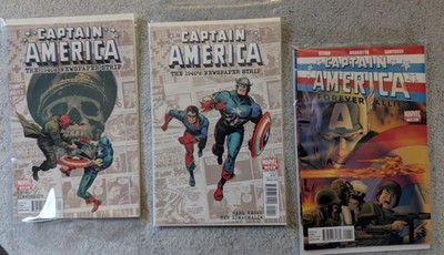 Captain America Comic Bundle 1940s Newspaper Strip 1 3 Forever Allies 1-3 Lot 
