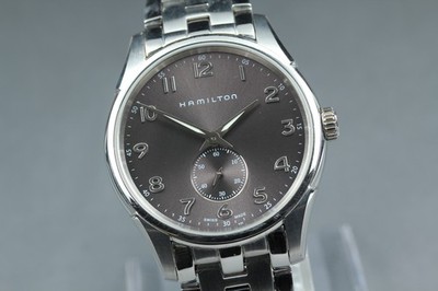 Near MINT Hamilton Jazzmaster H384110 Black Small Seconds Dial Men's Watch JAPAN
