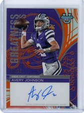 2025 Bowman U Best AVERY JOHNSON Greatness Awaits Auto Orange /25 - Kansas State