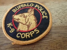 BUFFALO NEW YORK K-9 CORPS RETIRED  COLLECTIBLE OBSOLETE SHOULDER PATCH BX E 1#A
