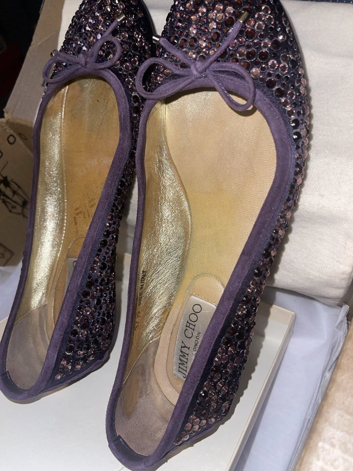 Jimmy Choo Flats | Jimmy Choo Ballerina Flats - Image 2 of 4