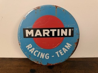 MARTINI RACING TEAM Werbeschild Vintage Retro 20cm BAR DEKO PARTY KELLER Pub