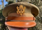 US Early WW2 Army Military Officer Visor Cap Hat Size 7 3/8