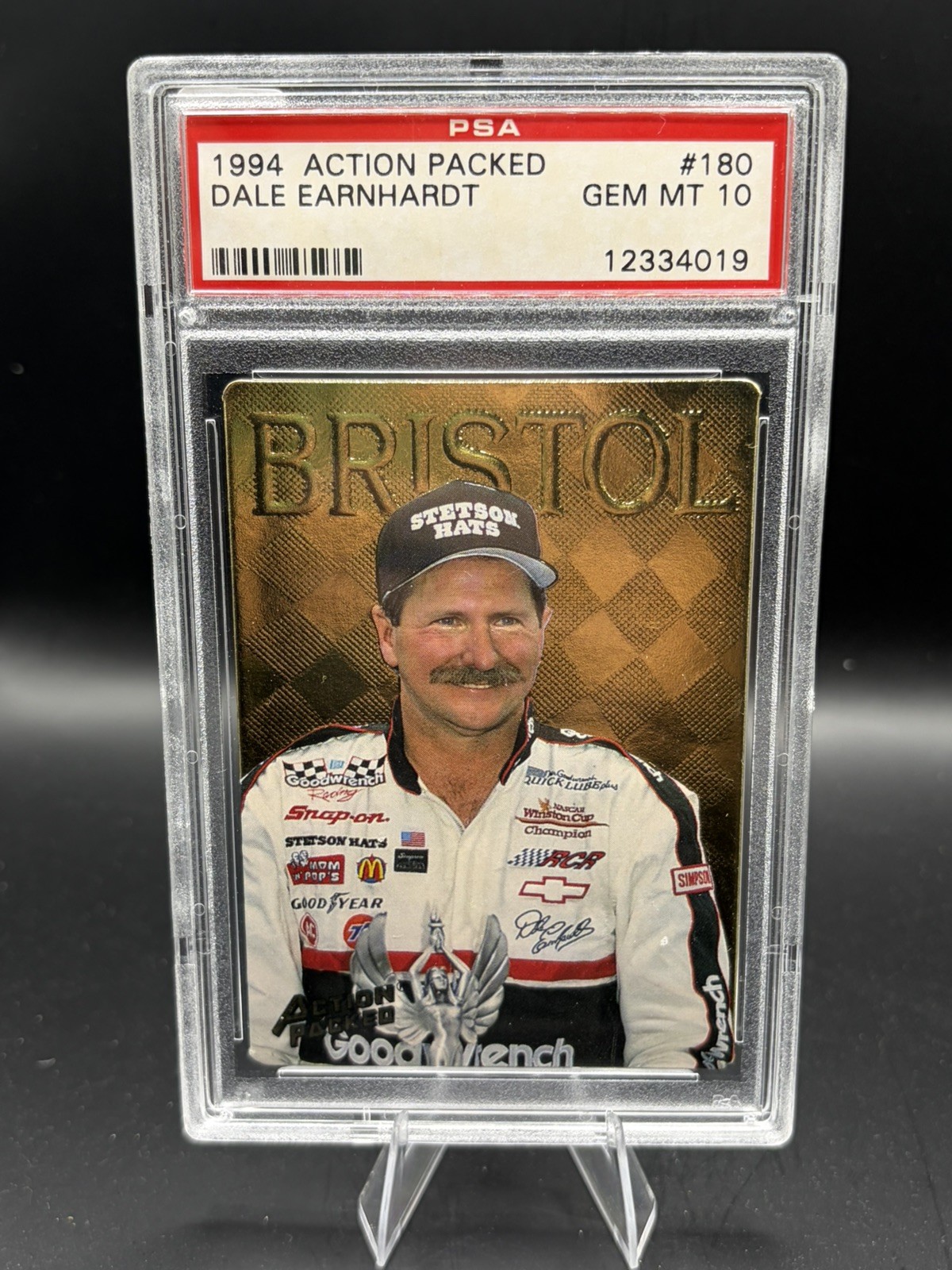 1994 Action Packed - Winner Dale Earnhardt #180 Gold - PSA GEM MT 10. POP 1!!